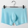 thumbnail image 4 of Boxer Briefs for Men Mens Solid Color Ice Silk Seamless One Piece Boxer Briefs, 4 of 9