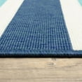 thumbnail image 5 of Oriental Weavers Meridian Area Rug 5701B Blue Lines Stripes 7' 10" x 7' 10" Round, 5 of 9
