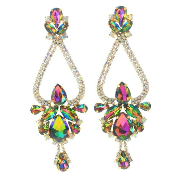 Large Chandelier Rhinestone Earring