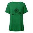 thumbnail image 2 of Gvmfive Women Short Sleeve Tunic Tops Casual Short Sleeve T Shirt Dandelion Print Loose Tee Blouse, 2 of 5