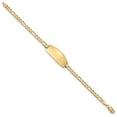 thumbnail image 2 of 14k Yellow Gold Oval ID Figaro Bracelet, 2 of 3