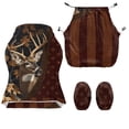 thumbnail image 2 of Pzuqiu Zipper Deer Computer Chair Seat Slipcovers Comfortable Office Chairs Protector Stylish Rotating Backrest and Seat Protectors for Gaming Room Office Home Decor, 2 of 7