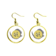 thumbnail image 1 of Ajedrez de ensayo Ear Dangle Golden Drop Earring Jewelry Mujer Unbranded M, 1 of 3