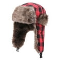 thumbnail image 1 of Gorro de trampero de invierno – Gorros de aviador ruso Ushanka Trooper para hombres y mujeres – Gorro esquimal de nieve con orejeras para clima frío (leñador), 1 of 5