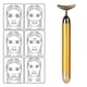 thumbnail image 2 of Masajeador facial de pulso de oro de 24 quilates Beauty Bar, herramienta de masaje facial vibratorio eléctrico portátil en forma de T para pieles sensibles, 2 of 5