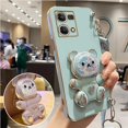 thumbnail image 3 of Quicksand Bear Holder Lanyard Phone Case For Oppo Reno9 Reno 7 8 9 Pro Plus 8T 4G 5G 5F 2 2Z 2F 3 5Lite 6Z 7SE Strap Stand Cover, 3 of 5