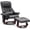 Dark Grey, variant on Mcombo Recliner with Ottoman Reclining Chair with Vibration Massage and Removable Lumbar Pillow, 360 Degree Swivel Wood Base, Faux Leather 9068 (Cognac)