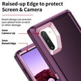 thumbnail image 3 of RegSun for Galaxy Note 10 Case,Shockproof 3-Layer Full Body Protection [Without Screen Protector] Rugged Heavy Duty High Impact Hard Cover Case for Samsung Galaxy Note 10,Purple/Pink, 3 of 7