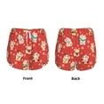 thumbnail image 3 of Pofeuu Japanese Maneki Cats Print Women's Athletic Shorts Running Workout Shorts Tummy Control Quick Dry Gym Shorts with Pockets Double layer sports shorts-Small, 3 of 7