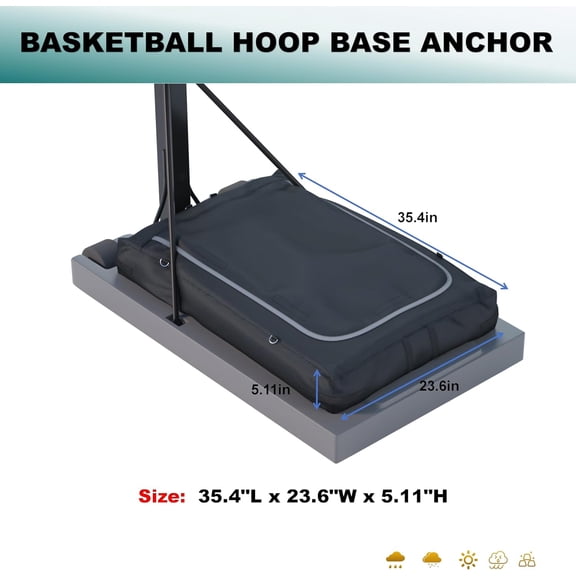 Heavy Duty Weather-Proof Basketball Hoop Sandbag Anchor, Holds up to 200 lbs - All Weather