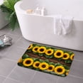 thumbnail image 3 of FJPT Sunflower Pattern Non Slip Flannel Floor Mat Kitchen Mat For Bathroom Kitchen Bedroom Decor 24x16 inch, 3 of 5