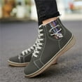 thumbnail image 7 of KELINFONG Womens High top Winter Snow Boots Sneakers Lace up Fuzzy Ankle Booties with Zipper Flat Short Boots, 7 of 7