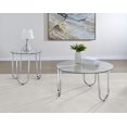 thumbnail image 2 of Coaster Beller 2-piece Tempered Glass Top Metal Frame Coffee Table Set in Chrome, 2 of 13