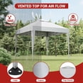 thumbnail image 3 of Ladcaser 10'x10' Pop Up Canopy for Outdoor, Portable Instant Tent with Roller Bag and 4 Sandbags, Outdoor Sun Shade Shelter for Outdoor Party, Camping, Commercial Events, 3 of 7