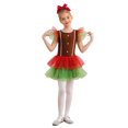 thumbnail image 3 of Aislor Girls Christmas Costume Fly Sleeves Ballet Dance Tutu Dress Stage Performance Brown 8, 3 of 7