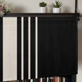 thumbnail image 5 of Black Beige Striped Kitchen Valances for Windows, Modern Farmhouse Retro Lines Bathroom Window Valances 42x18 Inch Rod Pocket Window Treatments Valance Curtains for Living Room Bedroom Decor, 5 of 9