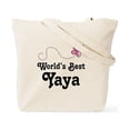 thumbnail image 2 of CafePress - Yaya Gift Worlds Best - Unisex Canvas Tote Bag, Beige, 1-Piece, 2 of 8