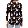 thumbnail image 5 of Trgacdwlo Womens Halloween Long Sleeve Tops Cat Pumpkin Print Fall Womens Henley Tops Ghost Graphic Spooky Pullover Shirts, 5 of 5