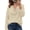 Beige, variant on Women's Cowl Neck Sweater Casual Long Sleeve Pullover Sweaters Top