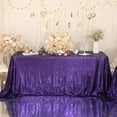 thumbnail image 2 of GFDYREE Sequin Tablecloth, Rectangular, 60"x102", Purple, 2 of 7
