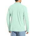 thumbnail image 5 of WTOBBY Men's Raglan Sleeve Performance Shirt with UPF 50+ Sun Block, Lightweight Long Sleeve, and Golf-Ready Design for Breathable Summer Wear ,Mint Green XL, 5 of 7