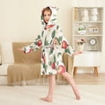 thumbnail image 4 of FORMRS Kids Bathrobe Unisex Hooded Robe Toddler Pajamas Sleepwear, Size 10-12T, Apples Flower Pattern, 4 of 7