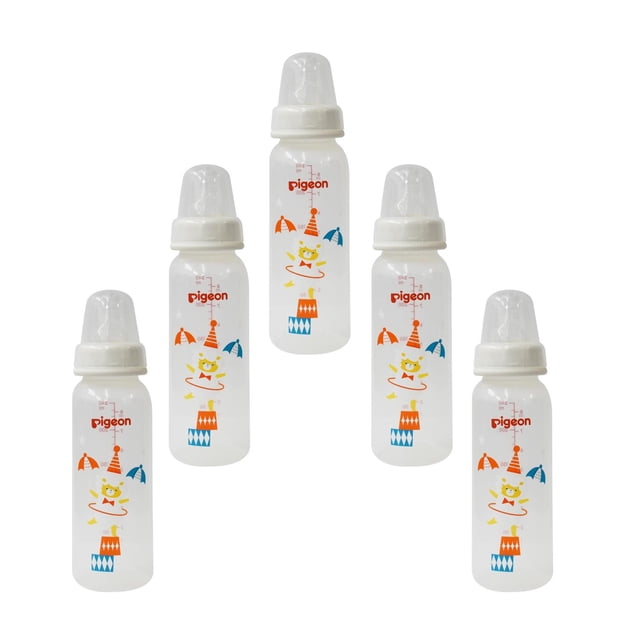 Pack 5 Biberones Pigeon Standard 240ml/8oz Diseño Oveja multicolor