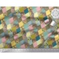 thumbnail image 2 of Soimoi Poly Georgette Fabric Leopard & Argyle Patchwork Fabric Prints by Yard 52 Inch Wide, 2 of 3