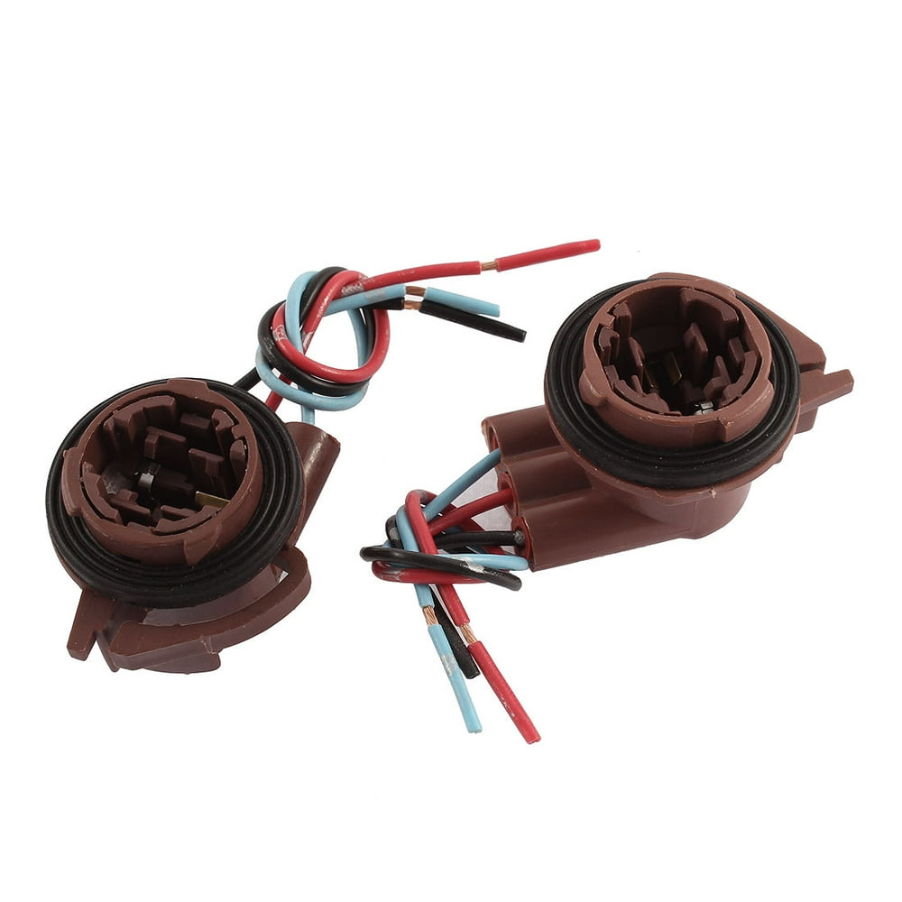 Unique Bargains 2 Pcs 3157 Bulb Socket Car Brake Turn Signal Light