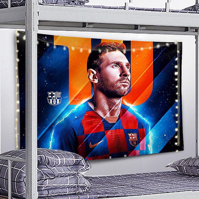 Messi Background Hanging Cloth Tapestry Football Boys Dormitory Room Renovation Layout Decoration