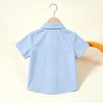 thumbnail image 6 of SHTXOZHI Boys Button Down Shirts Collared Neck Short Sleeve Tops Comfortable School Uniform Tees for Kids, 6 of 9