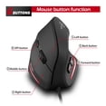thumbnail image 3 of T-20 Wired Vertical Ergonomic Rechargeable 4 3200 DPI Optional Portable Gaming for Laptop PC Computer, 3 of 7