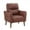 Brown-Upgraded, variant on Lohoms Modern PU Faux Leather Accent Armchair Accent Arm Club Chair, Black