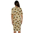 thumbnail image 3 of Just Love Short Sleeve Nightgown Sleep Dress for Women Sleepwear (Tan - Autumn Turkeys, 2X), 3 of 3