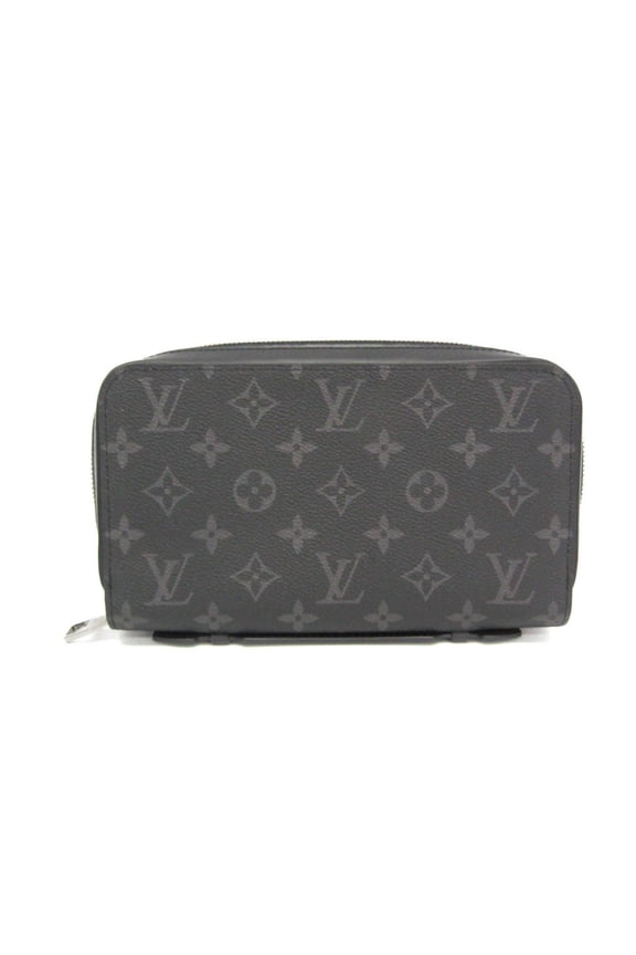 Pre-Owned Louis Vuitton Monogram Eclipse Zippy XL M61698 Men's Monogram Eclipse Long... (Good)