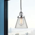 thumbnail image 2 of 616-1PH-PC-G62 Innovations Lighting Cone - 1 Light Mini Pendant In Industrial Style-8 Inches Tall and 6 Inches Wide-Polished Chrome Finish-Clear Glass, 2 of 2