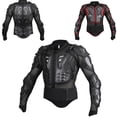 thumbnail image 2 of Chaqueta de motocicleta para carreras, armadura protectora para hombres, ciclismo, ATV, motocross, chaqueta de protección corporal, ropa, equipo de protección, negro/rojo, 2 of 5