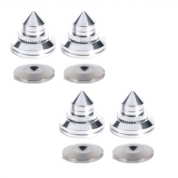 4 Piezas de 28 X 25 mm para Soporte de Altavoz, Almohadillas para los Pies, Caja de Altavoz de Cobre Puro, Clavos Cónicos para el Suelo, Clavos Dorados