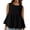 Black, variant on CIENVNSTG Womens Summer Pleated Peplum Tops Casual Sleeveless Tank Tops Flowy Babydoll Shirts Black S