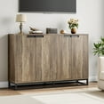 thumbnail image 2 of QinaQin 55-Inch Self-Service Storage Cabinet, Modern Style Sideboard with 4 Doors and Shelves, Can Be Used As a Coffee Bar, Suitable for Kitchen, Dining Room, Living Room (Retro Style), 2 of 8