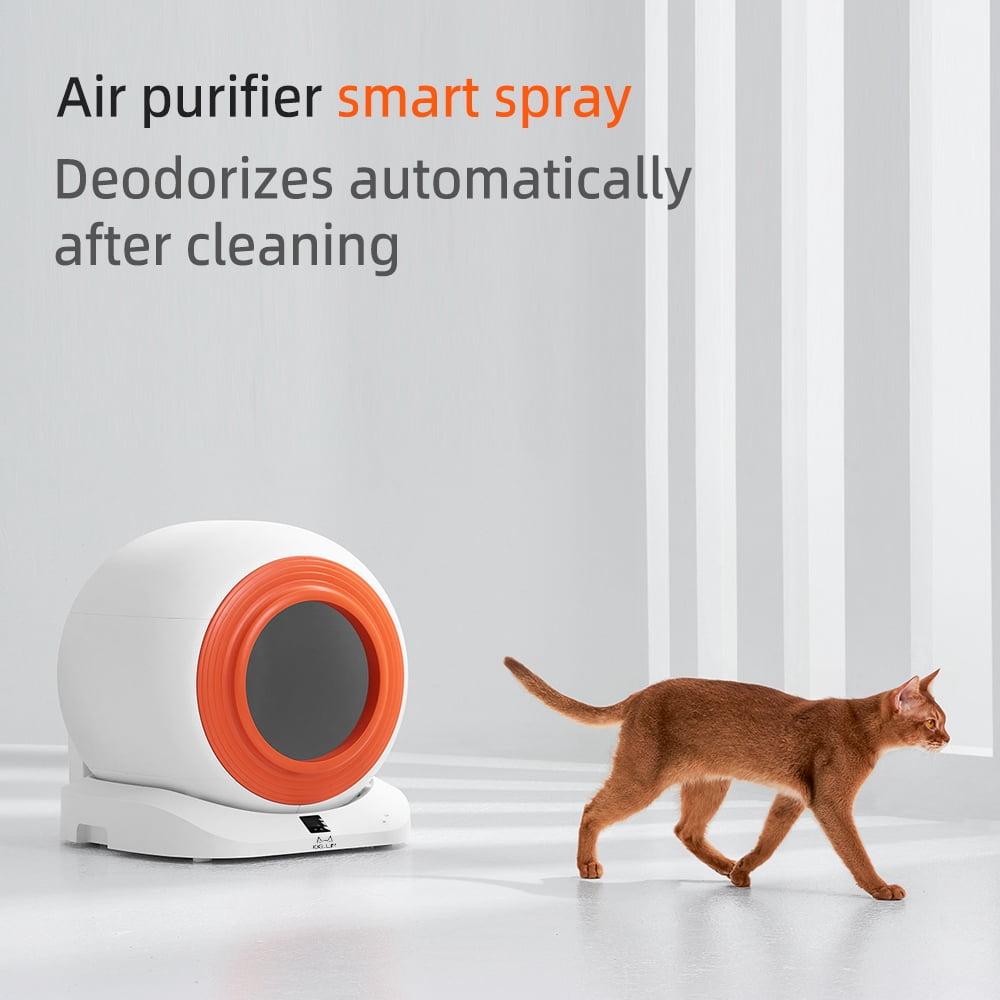 KKLLIM Self-Cleaning Smart Litter Box with Air Duct & Bags, 65L+9L Capacity, WiFi App Control, for Multi-Pet Households