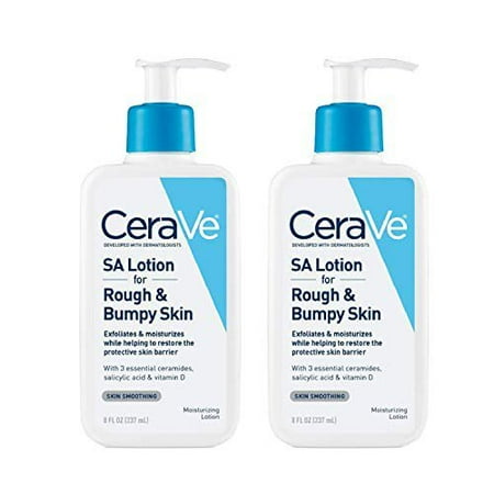 CeraVe SA Body Lotion Rough & Bumpy Skin w/ Salicylic Acid 8 oz, 2-Pack