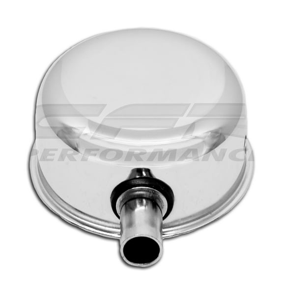 Push In Valve Cover Breather With Tube For 0.625 Holes Chrome Finish Steel
