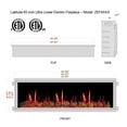 thumbnail image 2 of Litedeer Homes Latitude 65" Smart Electric Fireplace with App, Crackling Fire Sounds, Reflective Amber Glass, Black - ZEF65XA, 2 of 5