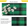 thumbnail image 2 of FREEAMG Plaid Texture Green Puzzle 500 Pieces - Wooden Jigsaw Puzzles for Family Games - Suitable for Teenagers and Adults, 20.5"x14.9", 2 of 7