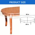 thumbnail image 2 of Semfri 60 x 90 inch Plastic Clear Tablecloth Protector Plastic Table Cloth Protector Oval Table Transparent Cover for Dining Tables Parties and Holidays, 2 of 7