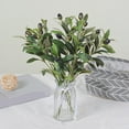 thumbnail image 7 of Olive Branches Greenery Stems Olive Leaves Fruits Silk Plants（1 PC） Woodsy Wedding Decorations Autumn Flowers Coral Roses Flowers Silk Flowers Flowers Wedding Table Decorations for Reception Wild, 7 of 7