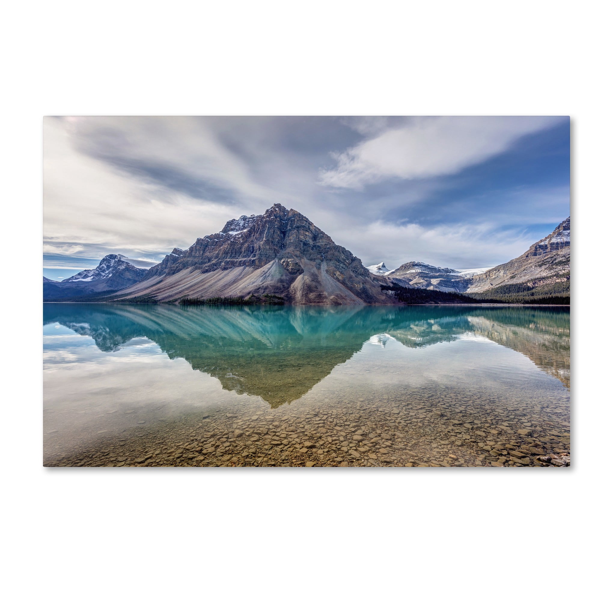 Trademark Fine Art 'Bow Lake Blue' Canvas Art by Pierre Leclerc