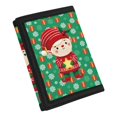thumbnail image 2 of Chririnla Christmas Pattern Portable Kids Trifold Wallet, Polyester Trifold Card Wallet Dustproof Trifold Pouch for Travel Shopping, 2 of 6