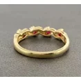 thumbnail image 3 of 1Ct Round Cut Simulated Women's Red Ruby Wedding Ring 14K Yellow Gold Plated, 3 of 4